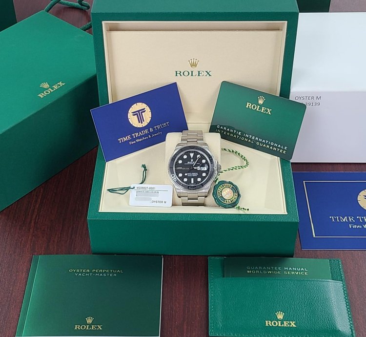 Rolex Yacht-master 42 Rlx Titanium Factory Stickers Unworn New 2025 Green Full Set White Tag