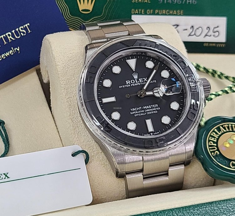 Rolex Yacht-master 42 Rlx Titanium Factory Stickers Unworn New 2025 Green Full Set White Tag