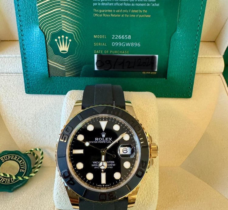 Rolex Yacht-master 42 Sat Alt Siyah Kau Uk Kay 12 2024