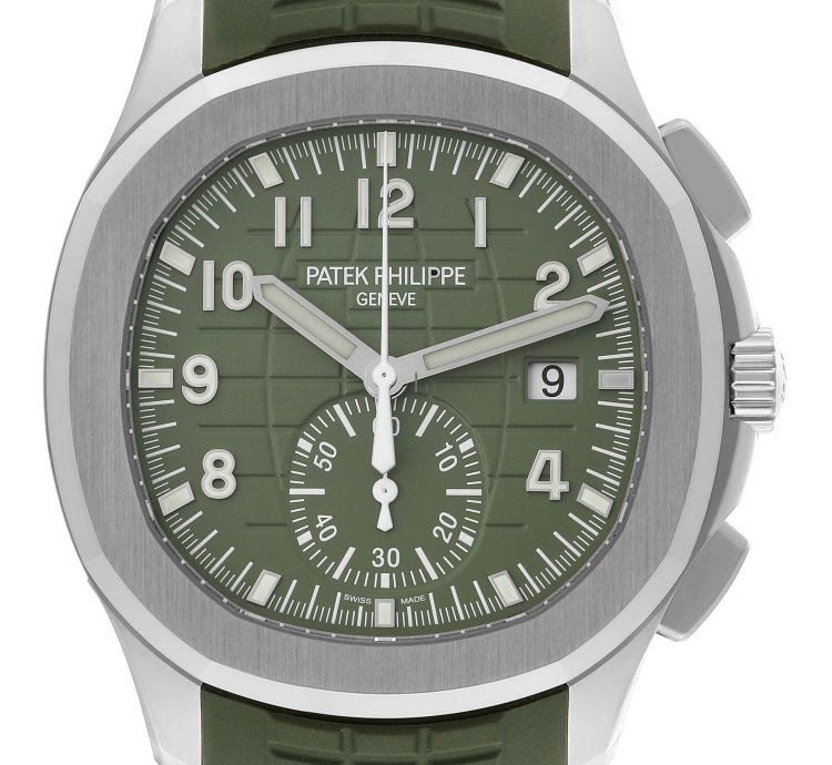 Patek Philippe Aquanaut White Gold Rubber Strap Mens Watch 5968g Box Papers