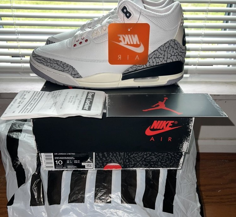 2023 Nike Air Jordan Retro 3 White Cement Reimagined