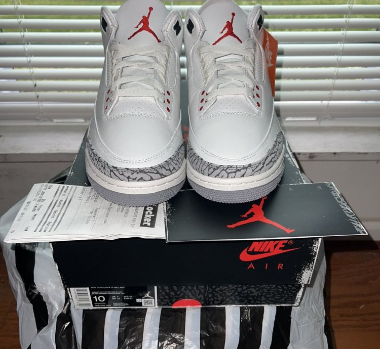 2023 Nike Air Jordan Retro 3 White Cement Reimagined