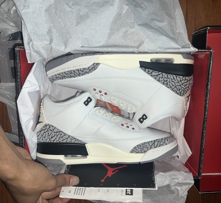 2023 Nike Air Jordan Retro 3 White Cement Reimagined