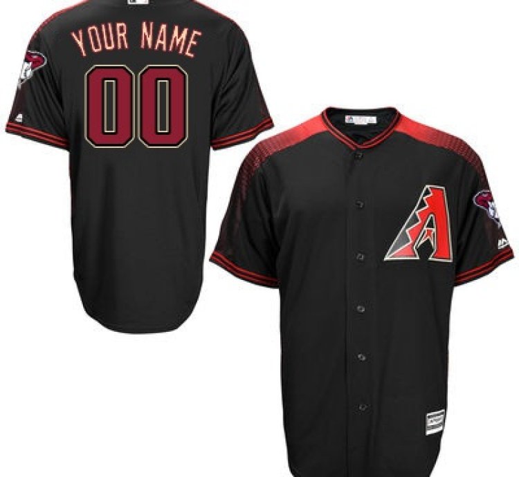 Arizona Diamondbacks Majestic Blackbrick Cool Base Custom Jersey