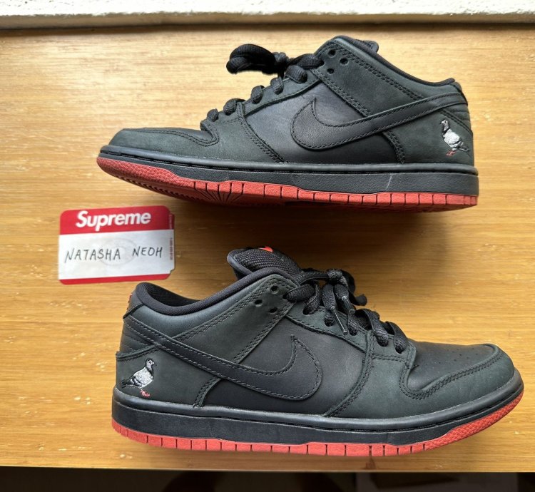 Us5 5 Nike Sb Dunk Low Black Pigeon Jeff Staple
