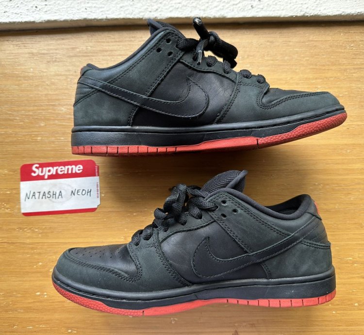 Us5 5 Nike Sb Dunk Low Black Pigeon Jeff Staple
