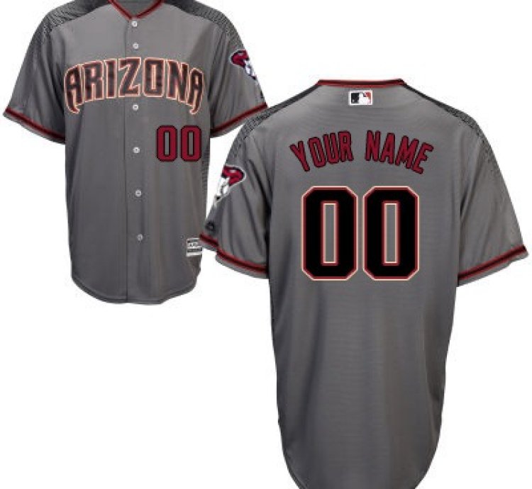 Arizona Diamondbacks Majestic Graybrick Cool Base Custom Jersey