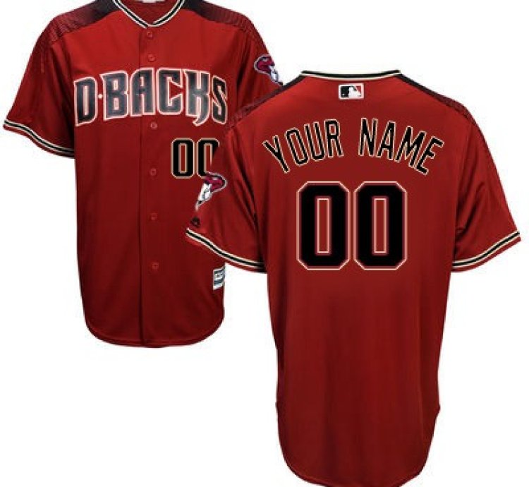 Arizona Diamondbacks Majestic Redbrick Cool Base Custom Jersey