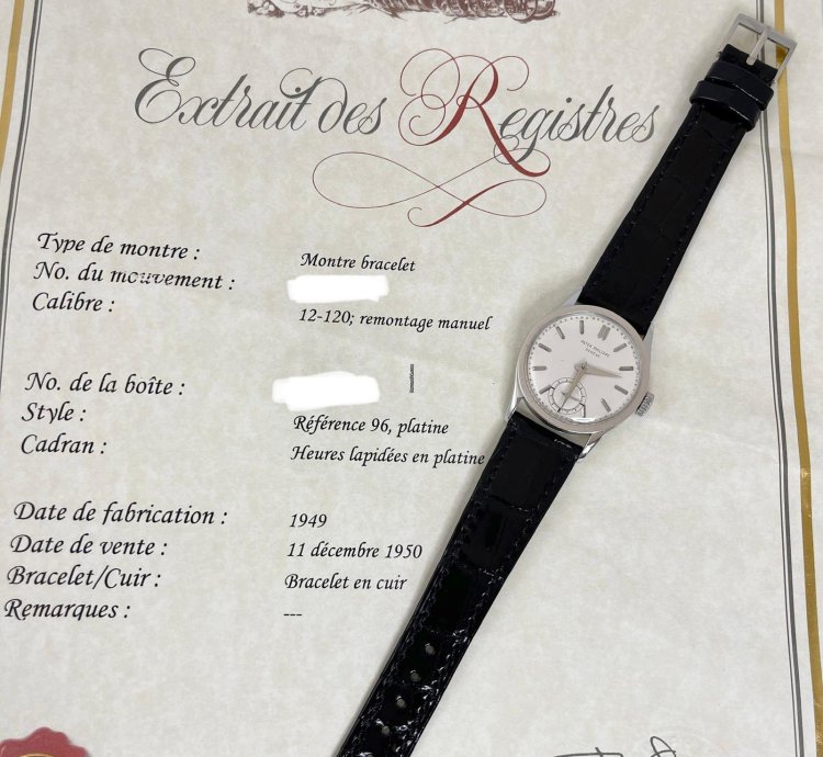 Patek Philippe Calatrava 96 Platinum Index Platinum Rare