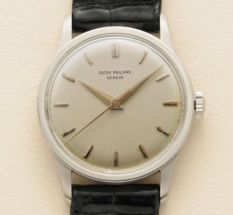 Patek Philippe Calatrava Big Calatrava Raised Enamel Signature Bullet Silver Dial Geneva Seal
