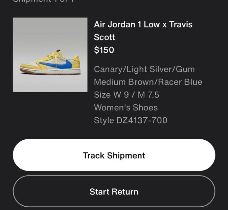 Air Jordan 1 Low Travis Scott Canary
