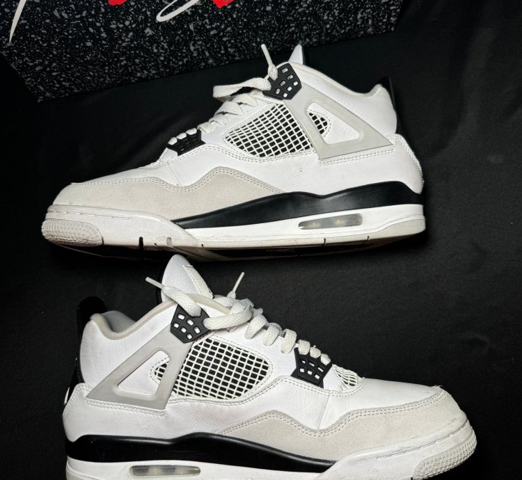 Size 10 5 - Air Jordan 4 Retro Military Black Men Shoes