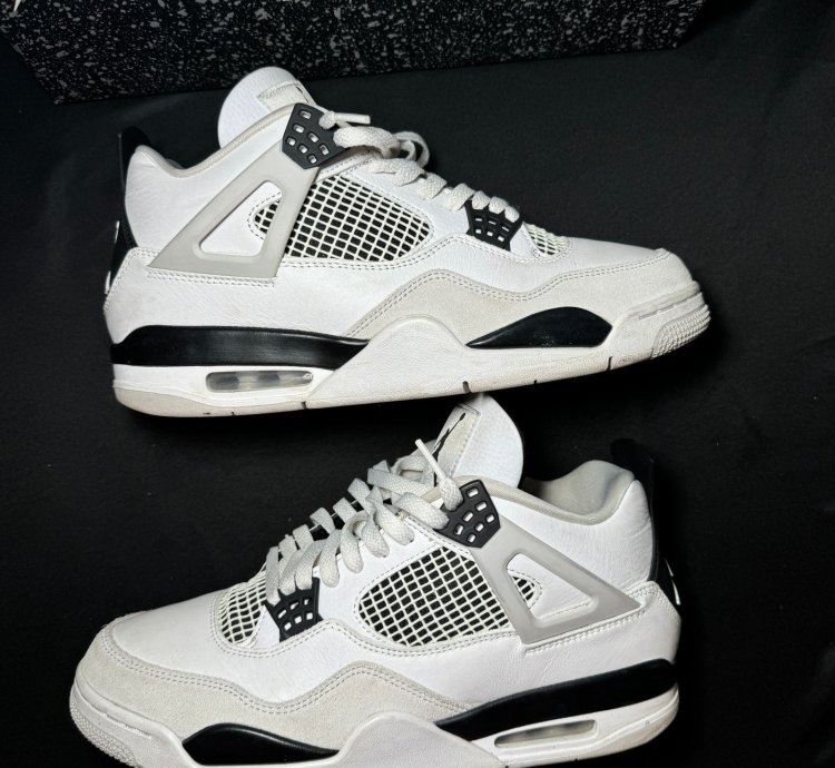 Size 10 5 - Air Jordan 4 Retro Military Black Men Shoes