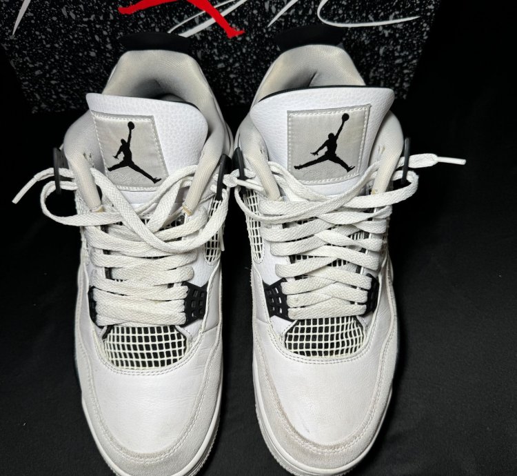 Size 10 5 - Air Jordan 4 Retro Military Black Men Shoes