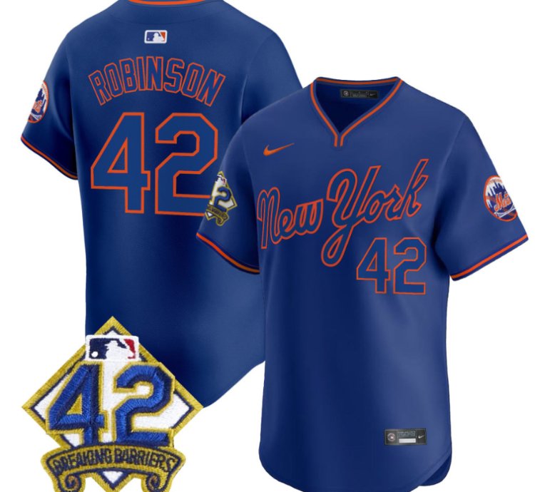 Jackie Robinson Jersey 42 New York Mets 2025 Road Alternate Stitched Royal