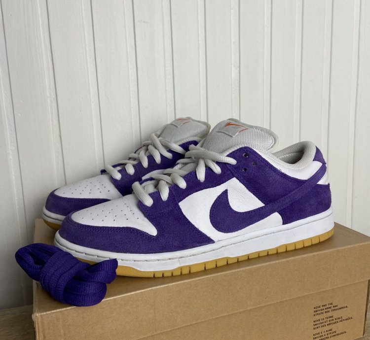 Nike Sb Dunk Low Pro Iso Orange Label Purple Size 10us