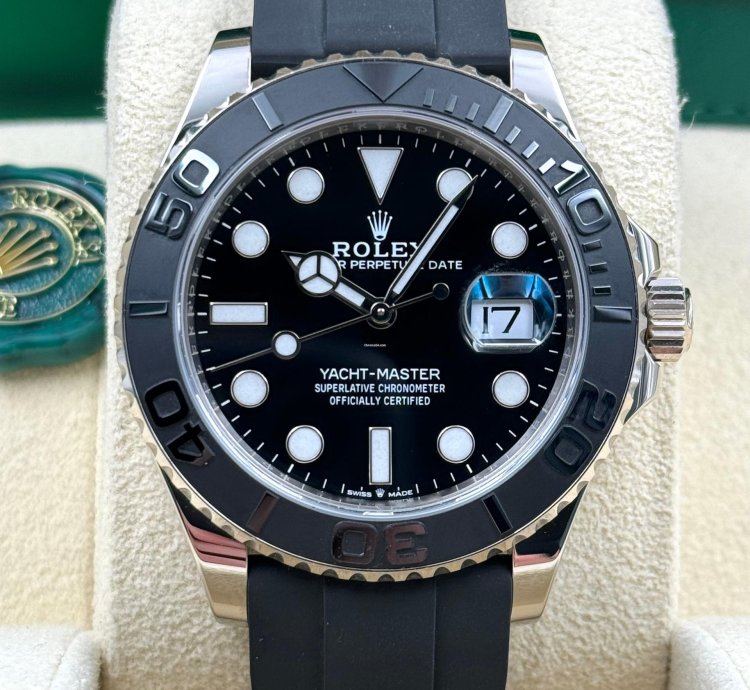 Rolex Yacht-master 42 Unworn Yacht-master 42mm Black Dial White Gold Oysterflex 226659 Box Papers 2024
