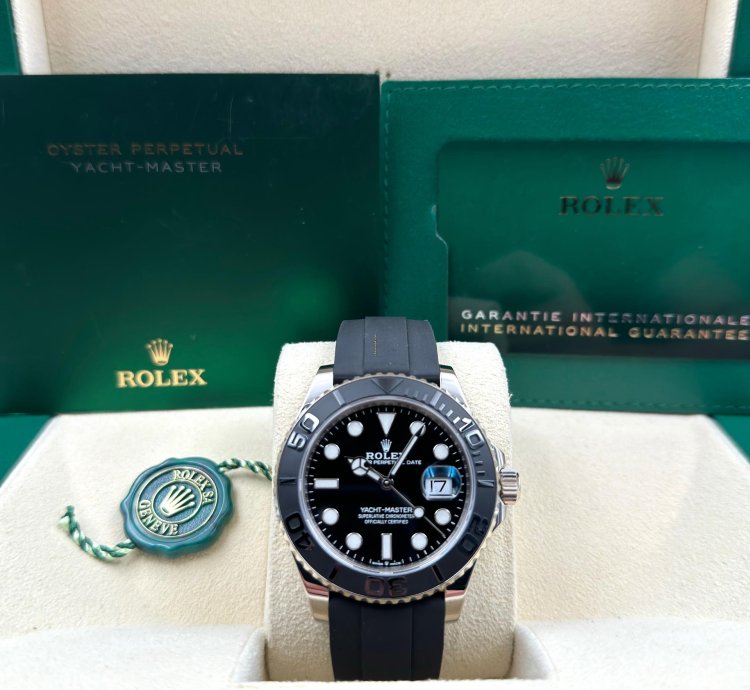 Rolex Yacht-master 42 Unworn Yacht-master 42mm Black Dial White Gold Oysterflex 226659 Box Papers 2024