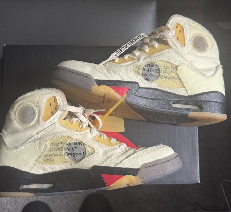 Size 10 Off-white Jordan 5