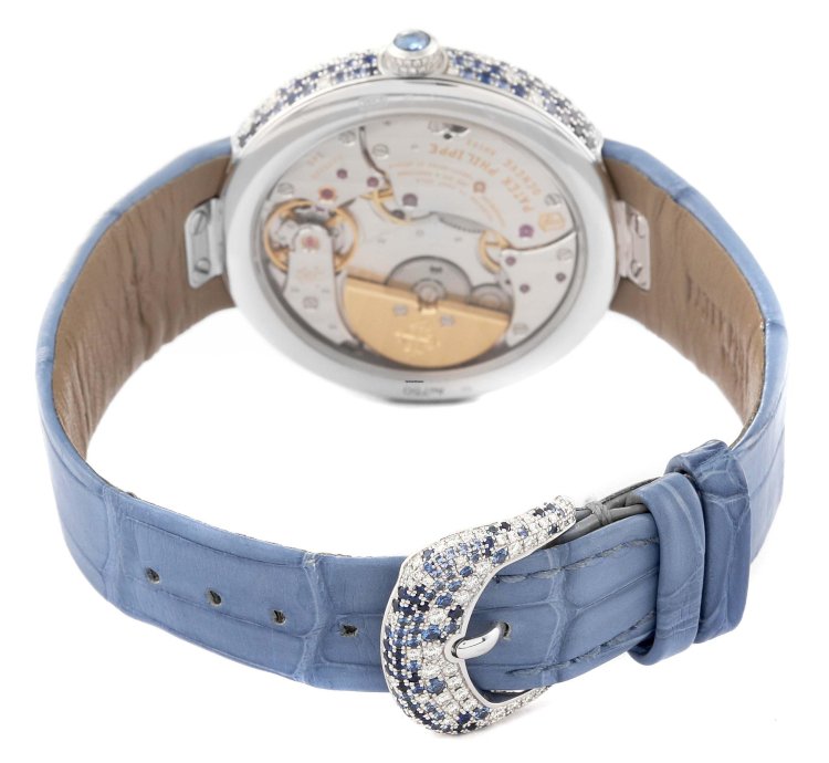 Patek Philippe Calatrava Haute Joaillerie White Gold Mother Of Pearl Diamond Sapphire Ladies Watch 4899