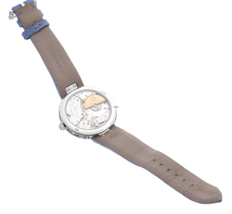 Patek Philippe Calatrava Haute Joaillerie White Gold Mother Of Pearl Diamond Sapphire Ladies Watch 4899