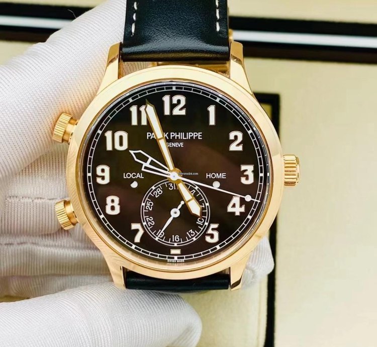 Patek Philippe Calatrava Pilot Travel Time 18k Rose Gold 2019