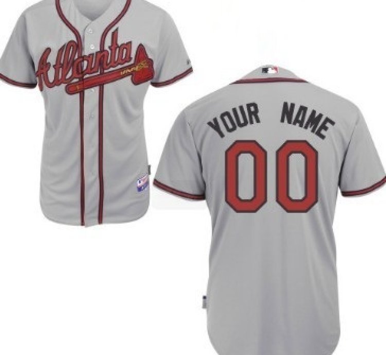 Atlanta Braves Customized Gray Jersey