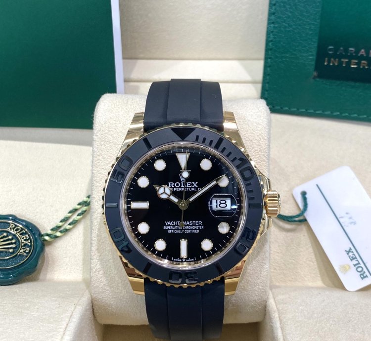 Rolex Yacht-master 42 Yellow Gold On Oysterflex 2023 Full Set