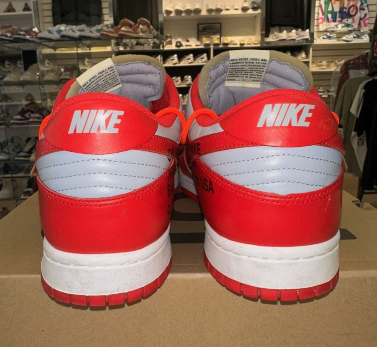 Size 15 - Nike Dunk Low Off-white University Red 2019
