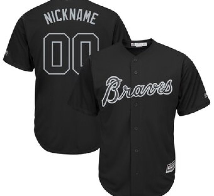 Atlanta Braves Majestic 2019 Players Weekend Cool Base Roster Custom Black Jersey