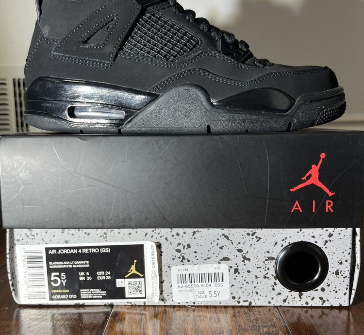 Size 5 5y 7w - Air Jordan 4 Black Cat