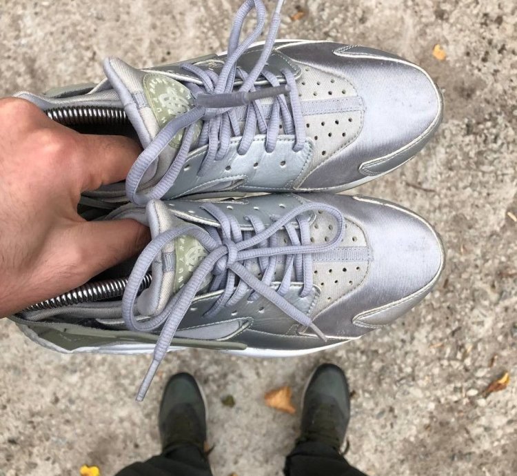 Very Rare Nike Air Huarache Run Japan Style Drill Swoosh Y2k