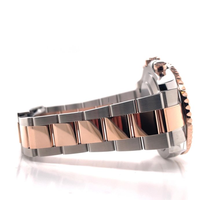 Rolex Yacht-master Ii 116681 Mercedes Hands 18k Rose Gold Steel Oyster Box Papers Unworn