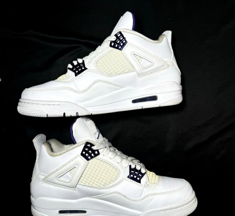 Size 8 5 - Air Jordan 4 Retro Purple Metallic Men Shoes