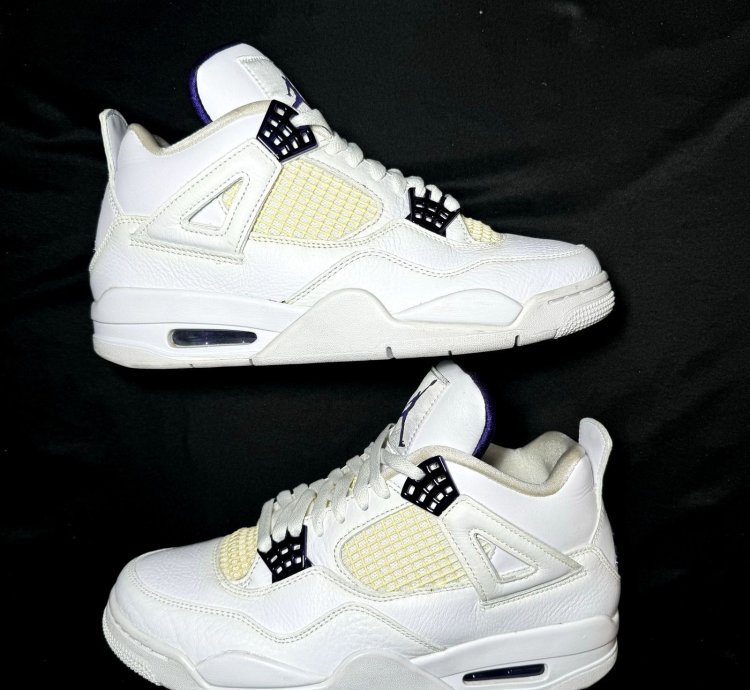 Size 8 5 - Air Jordan 4 Retro Purple Metallic Men Shoes