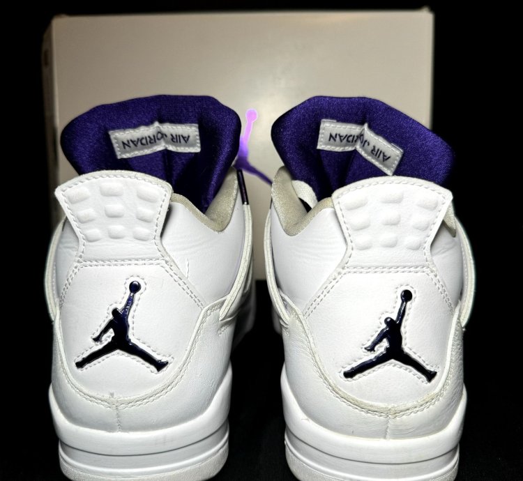 Size 8 5 - Air Jordan 4 Retro Purple Metallic Men Shoes