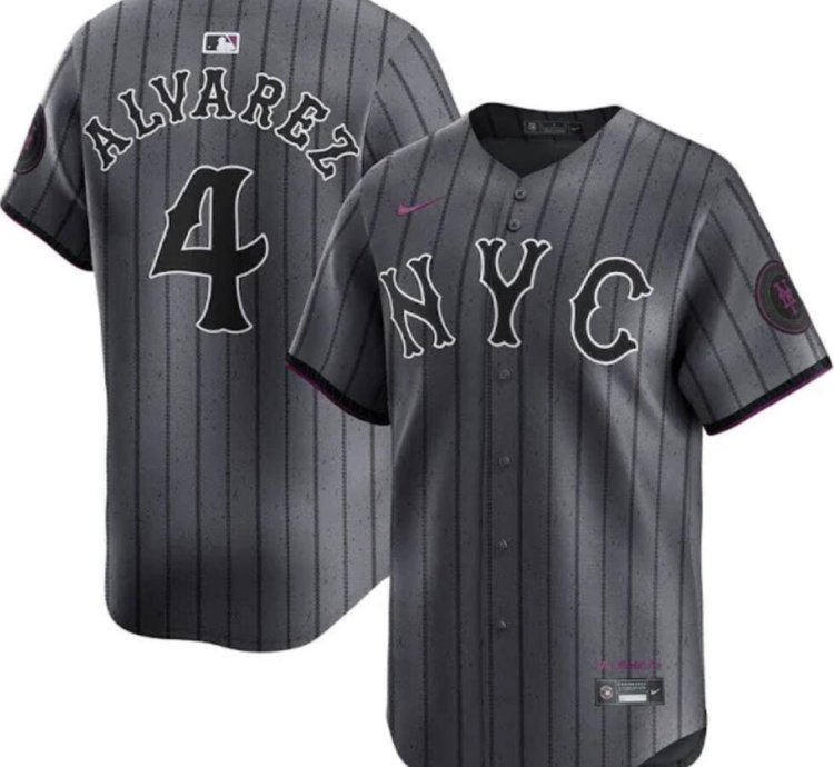 New York Mets 4 Francisco Alvarez Jersey Stitched Grey Alternate