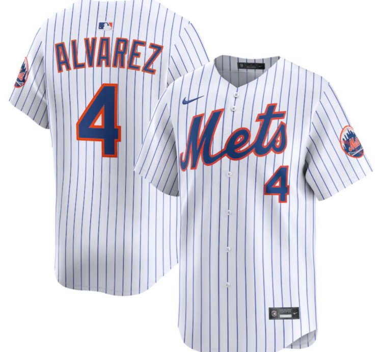 New York Mets 4 Francisco Alvarez Jersey Stitched White Alternate