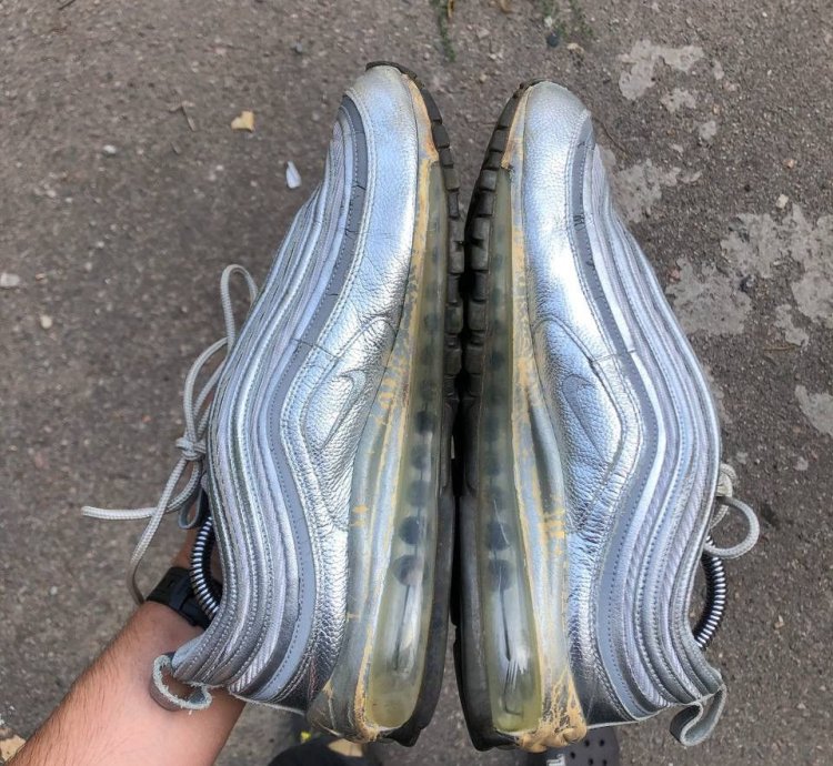 Very Rare Nike Air Max 97 Silver Reflective Designer 90s