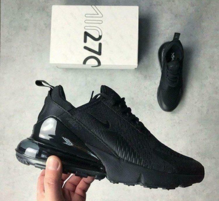 Nike Air Max 270 Triple Black Running Shoes