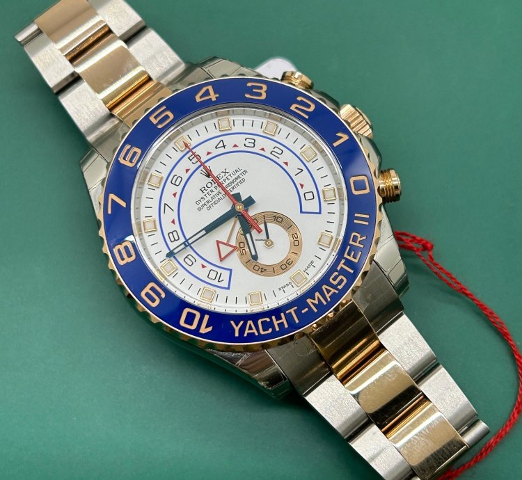 Rolex Yacht-master Ii 18 Kt Rose Gold Steel - Ref 116681 - New Stickers 2016