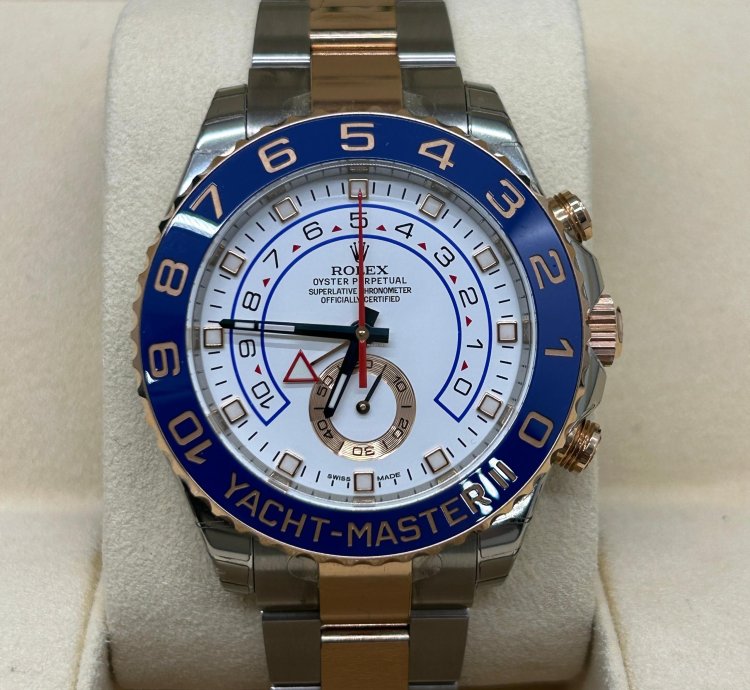 Rolex Yacht-master Ii 18 Kt Rose Gold Steel - Ref 116681 - New Stickers 2016