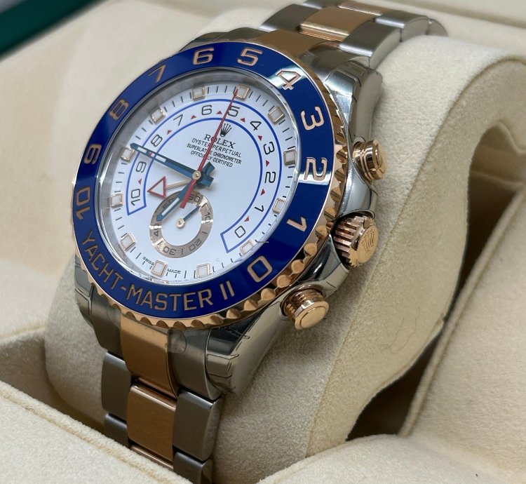 Rolex Yacht-master Ii 18 Kt Rose Gold Steel - Ref 116681 - New Stickers 2016