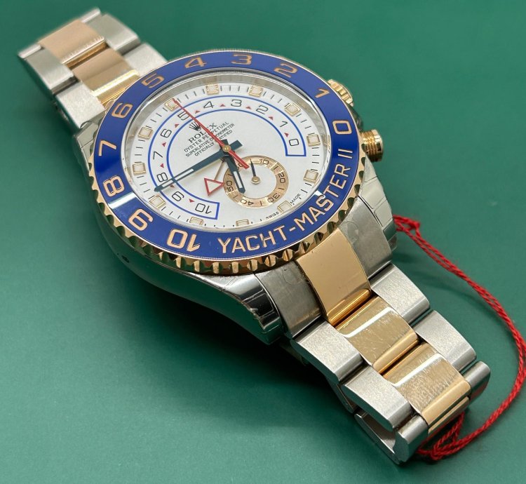 Rolex Yacht-master Ii 18 Kt Rose Gold Steel - Ref 116681 - New Stickers 2016