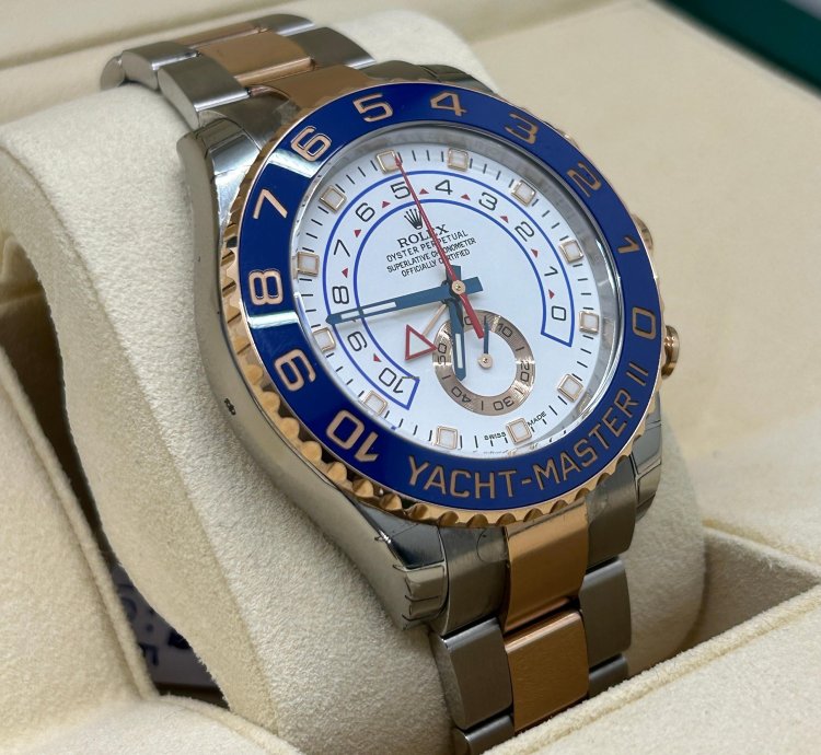 Rolex Yacht-master Ii 18 Kt Rose Gold Steel - Ref 116681 - New Stickers 2016