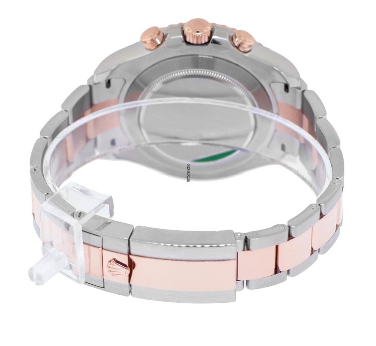 Rolex Yacht-master Ii 44mm 18k Rose Gold Steel White Dial Blue Bezel 116681