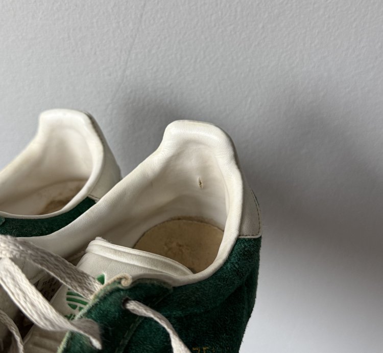 Vintage 1992 Adidas Gazelle Green Suede Sneakers Shoes Rare