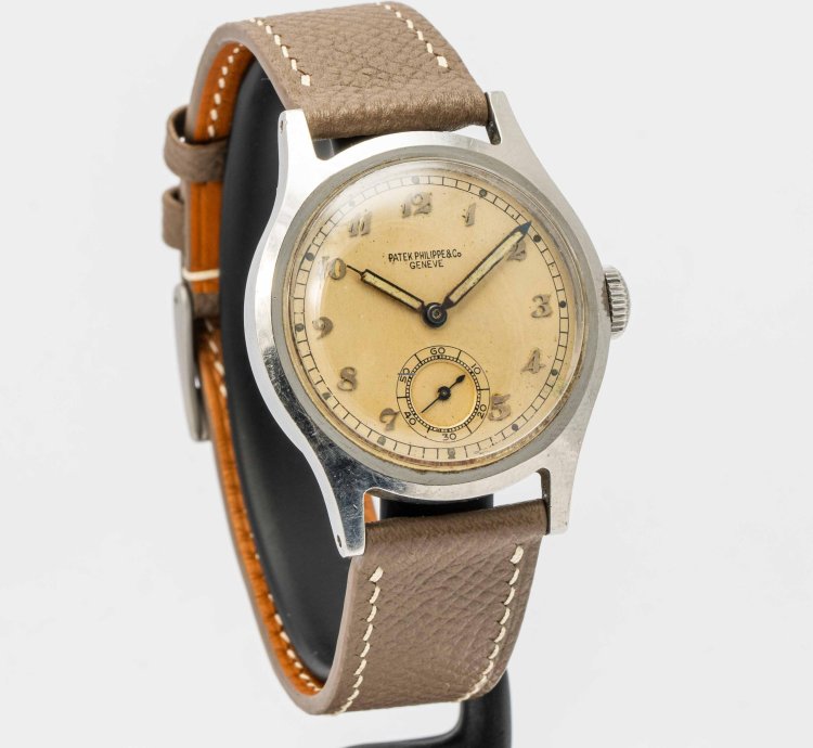 Patek Philippe Calatrava Ref 565 Vintage 1944 Calatrava With Radium Breguet Numeral Dial Stainless Steel 36mm