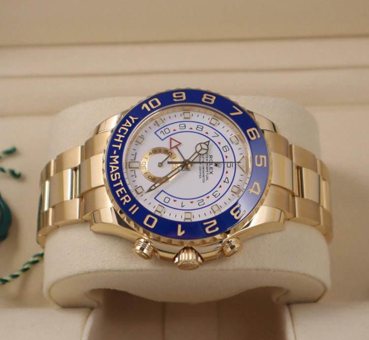 Rolex Yacht-master Ii 44mm Mercedes Hands 18k Yellow Gold Unworn In Stock