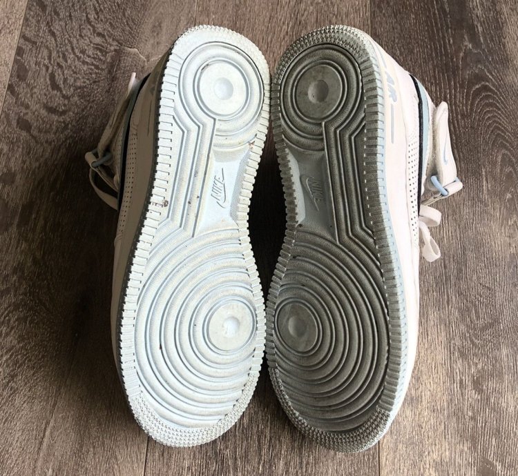 Vintage 2000s Nike Air Force 1 Mid Ice Blue White Shoes 8 5w